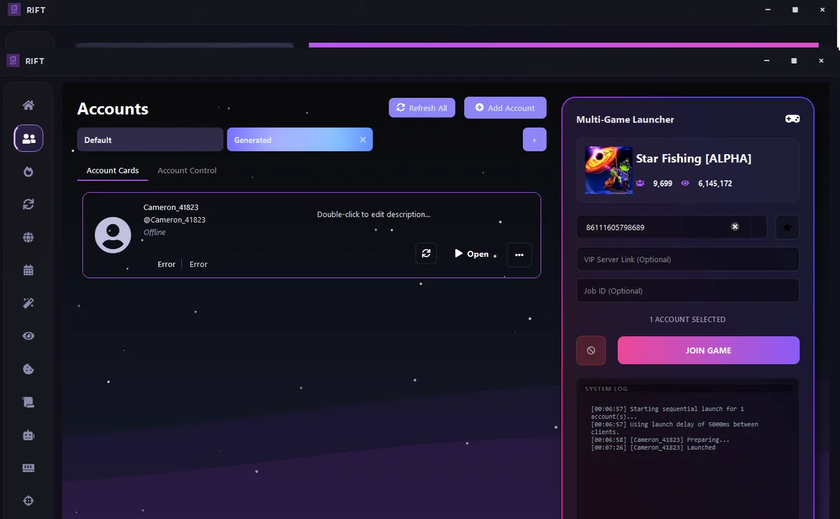 RIFT Manager — ROBLOX screenshot 1